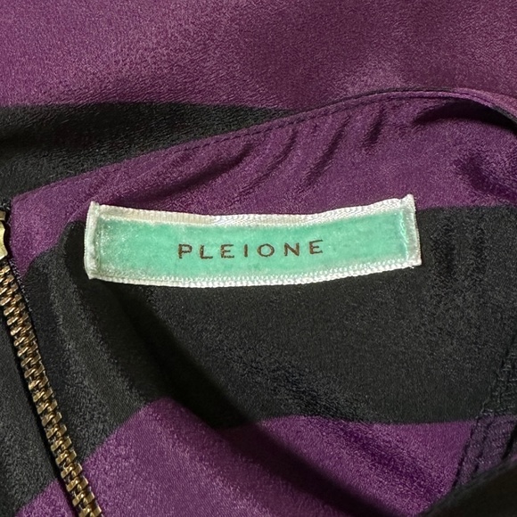 Nordstrom | Pleione Purple Black Stripe Top Size XS - Picture 5 of 6